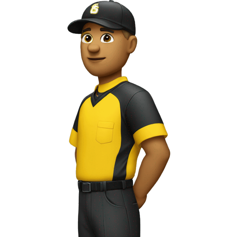 umpire with yello shirt emoji