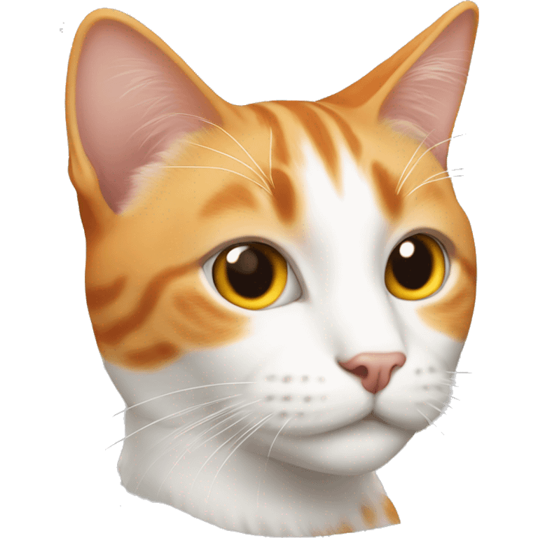 White and orange tabby cat emoji