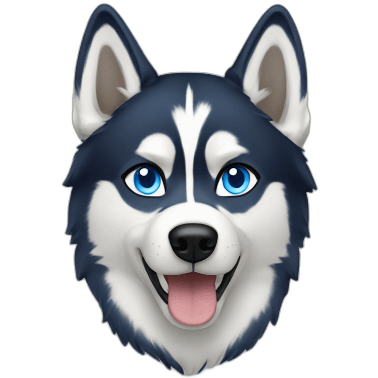 Husky with blue eyes emoji