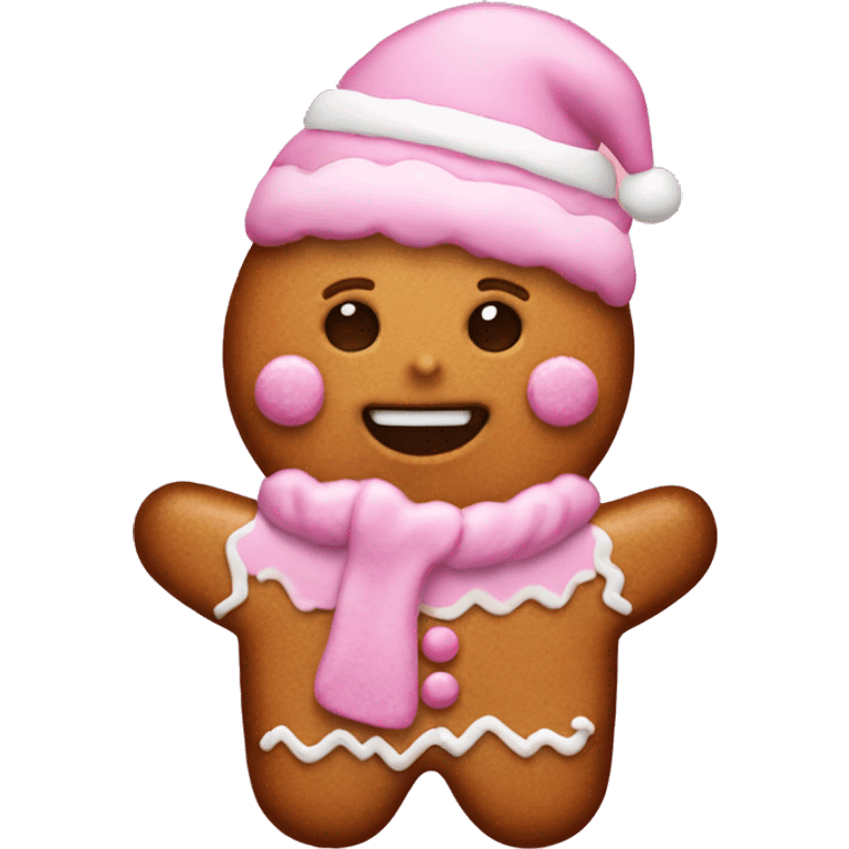 Pink gingerbread Christmas  emoji