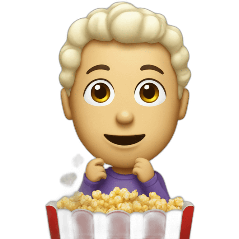 Eating popcorn emoji