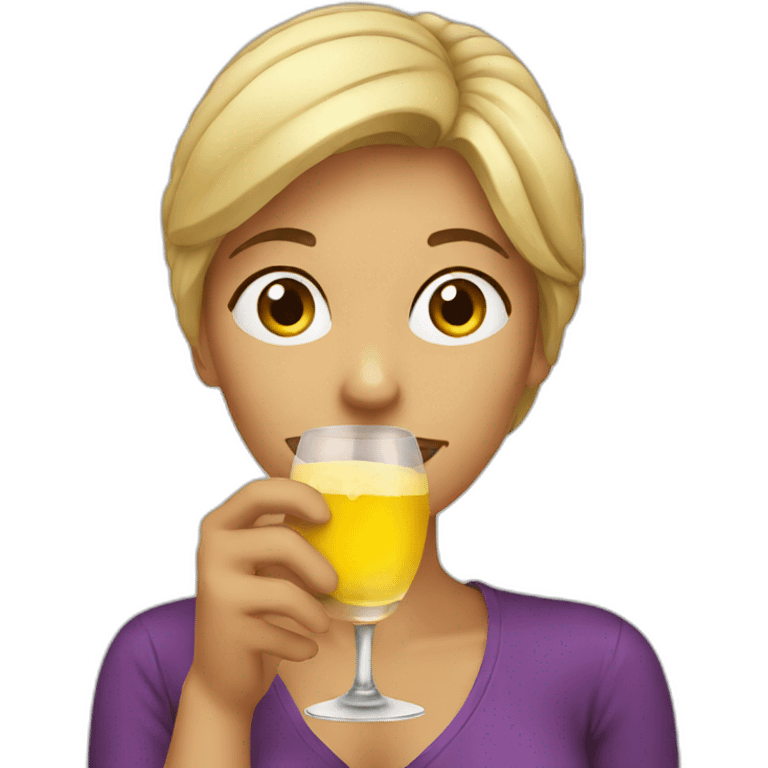 A woman drinking emoji