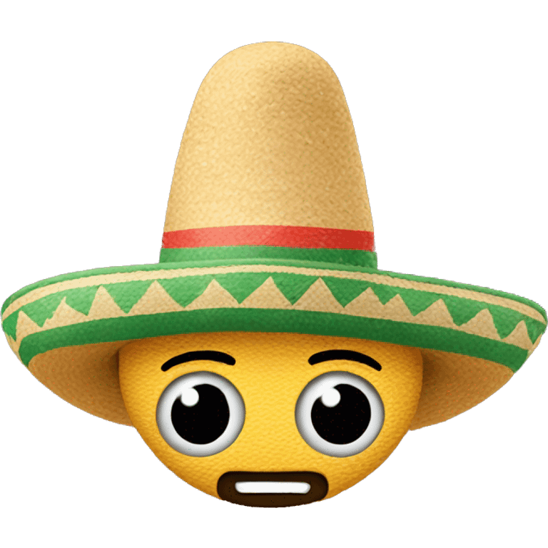 thinking emoji with mexican hat  emoji