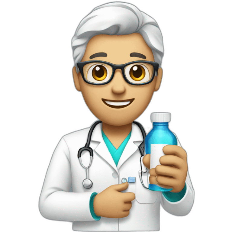 nurse with AMpule in his hand emoji