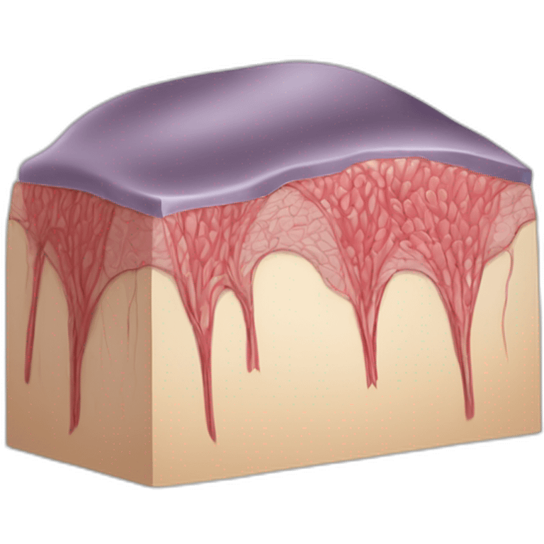 single hair follicle, anatomic illustration, histological cut emoji