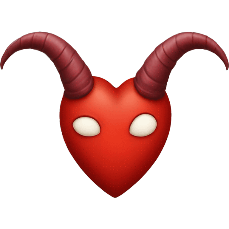 Red heart with red horns no face emoji