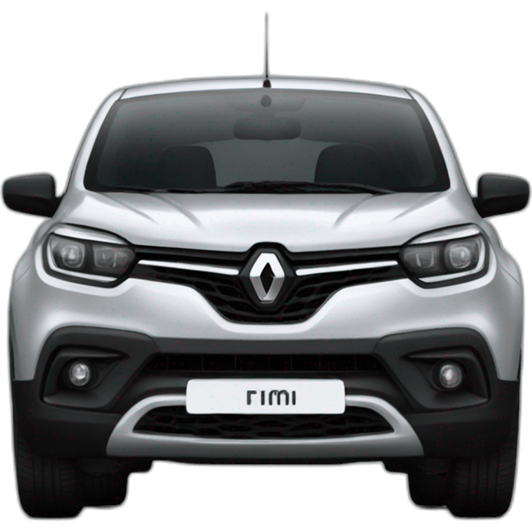 Renault ki gris Plata con techo negro emoji