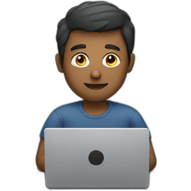 man using a laptop  emoji