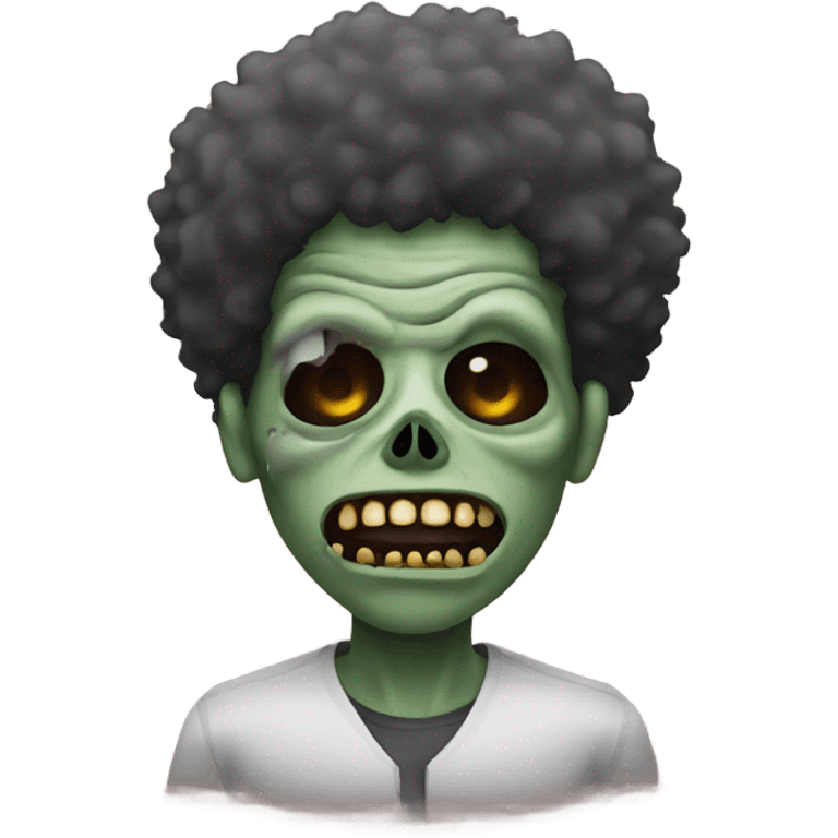 Zombie with afro emoji