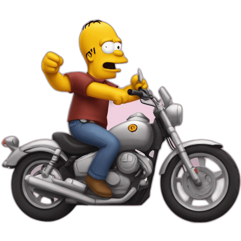 Moto avec homer dessu emoji