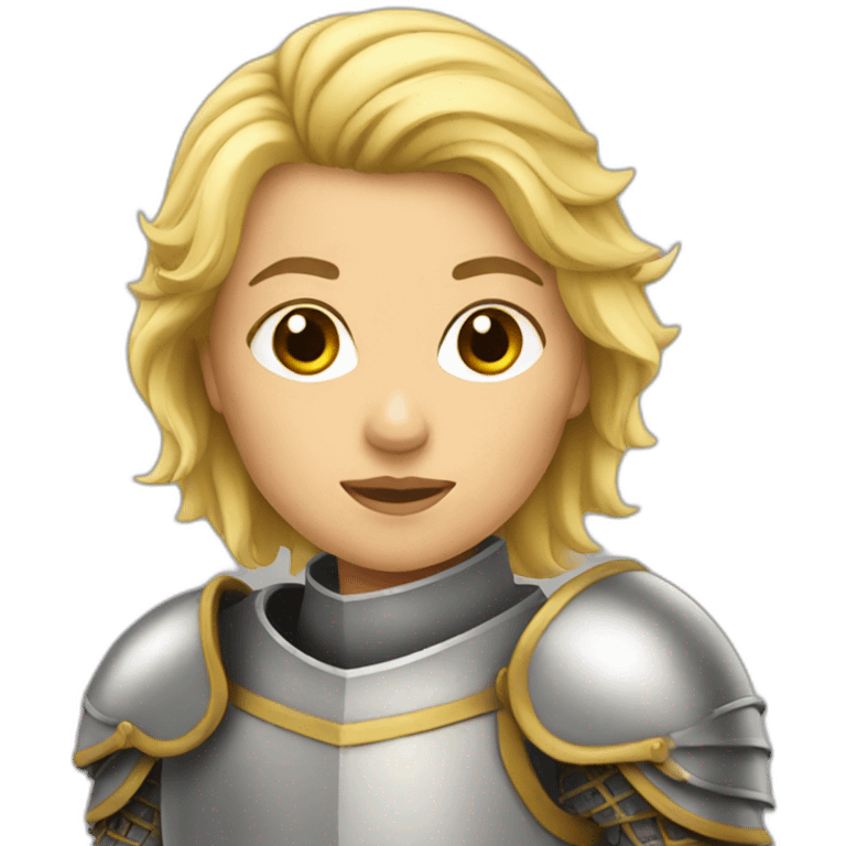 Blond female knight emoji