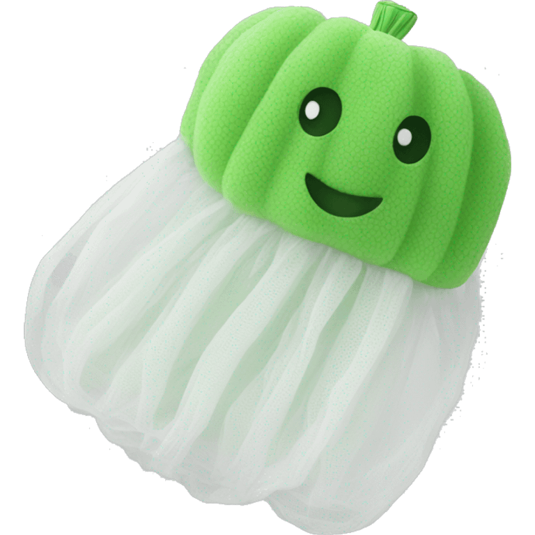 Synthetic mesh loofah emoji