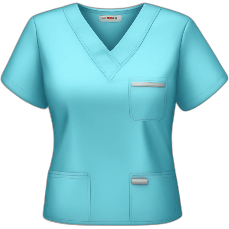 light blue scrub top for nurses emoji