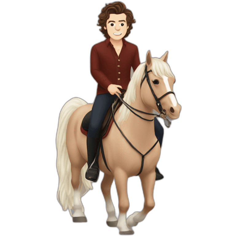 harry styles riding a horse emoji