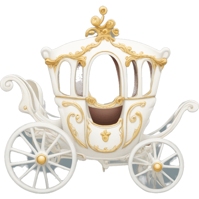 white Vintage pretty Princess carriage  emoji