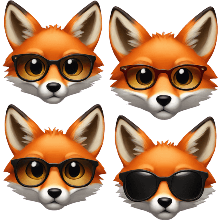 fox con lentes sexy emoji