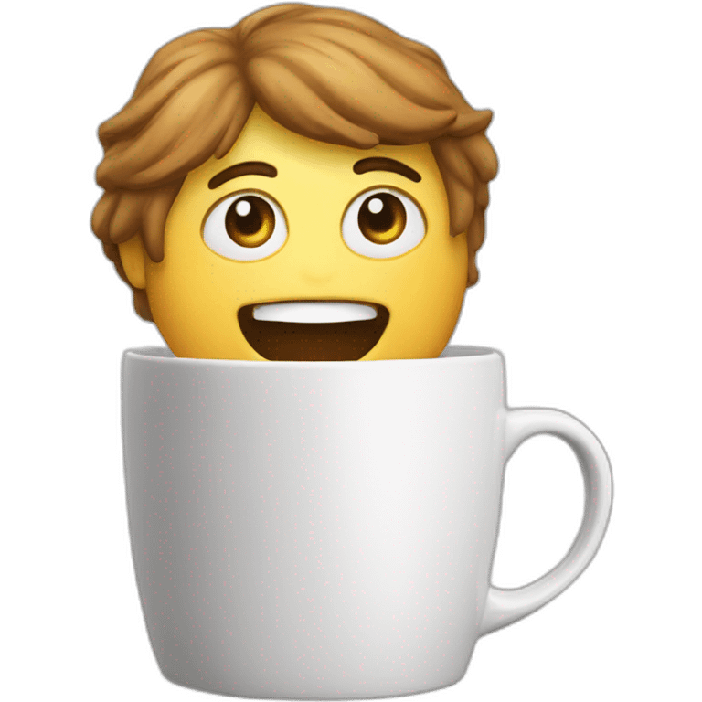 good morning on a mug emoji