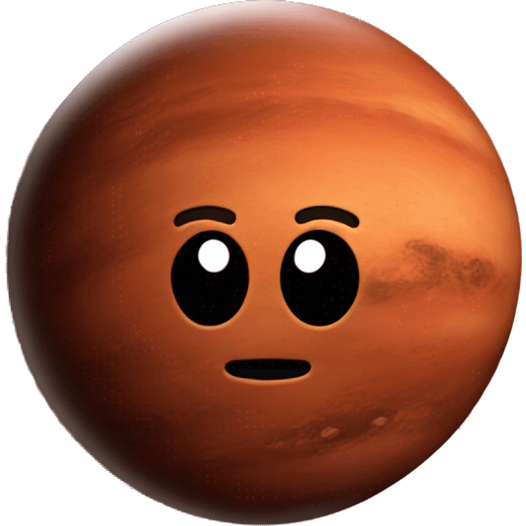 Red planet with with play button emoji