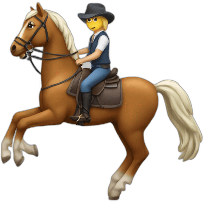 Fourmie sur un cheval emoji