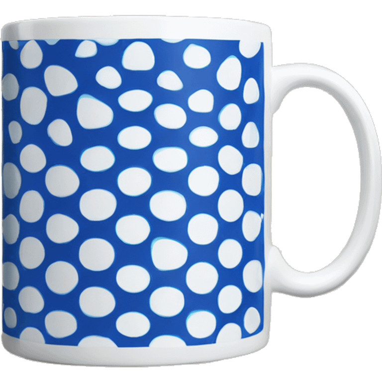 fancy Coffee mug blue pattern emoji