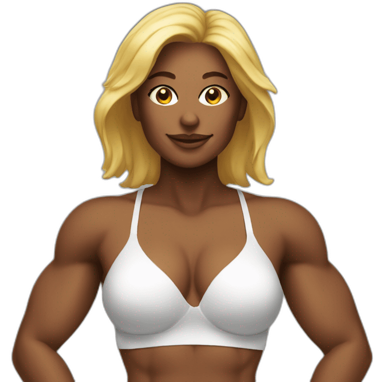 Muscular woman bikini emoji