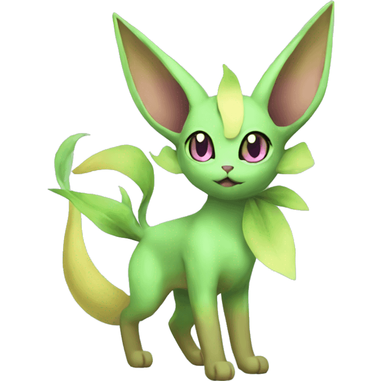 Espeon-Leafeon full body emoji