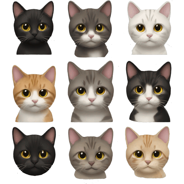 10 cats emoji