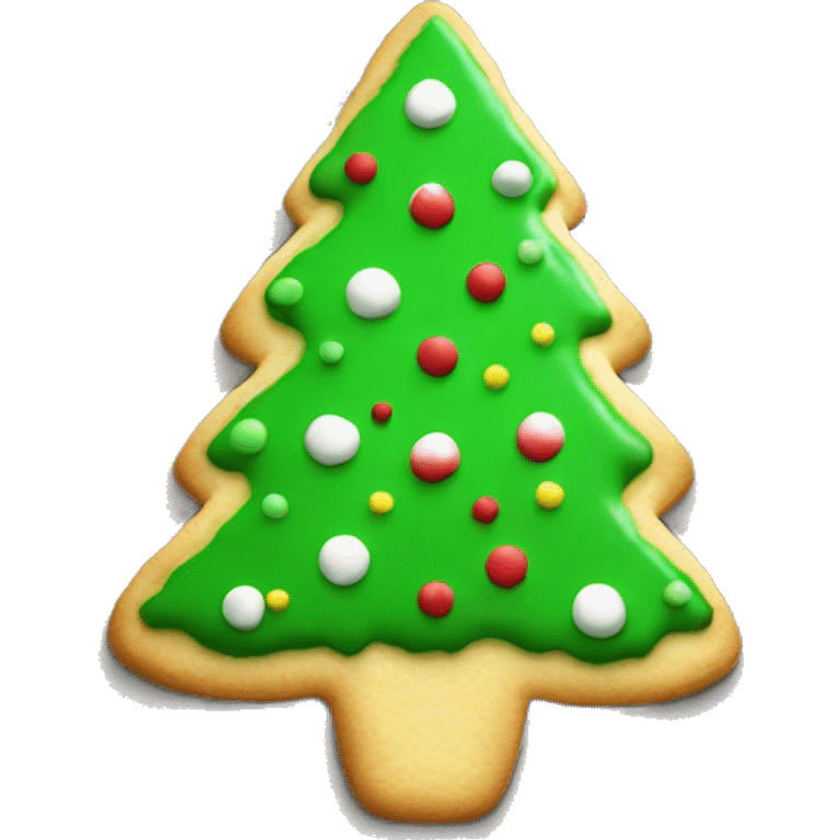 Sugar cookie with christmas tree on it like the pilsbury cookies emoji