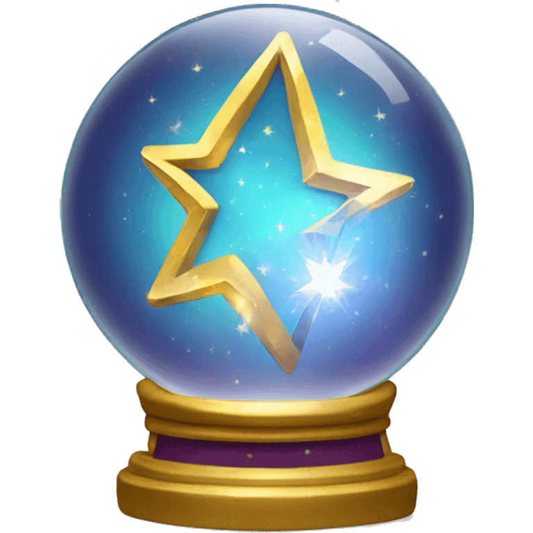 Crystal ball with a golden star emoji