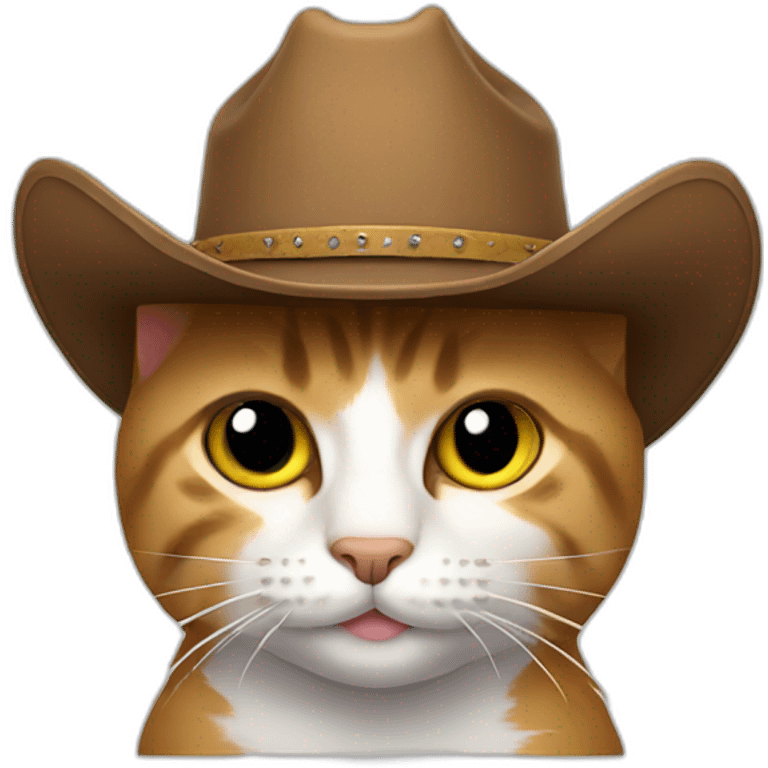 cat wearing a cowboy hat emoji