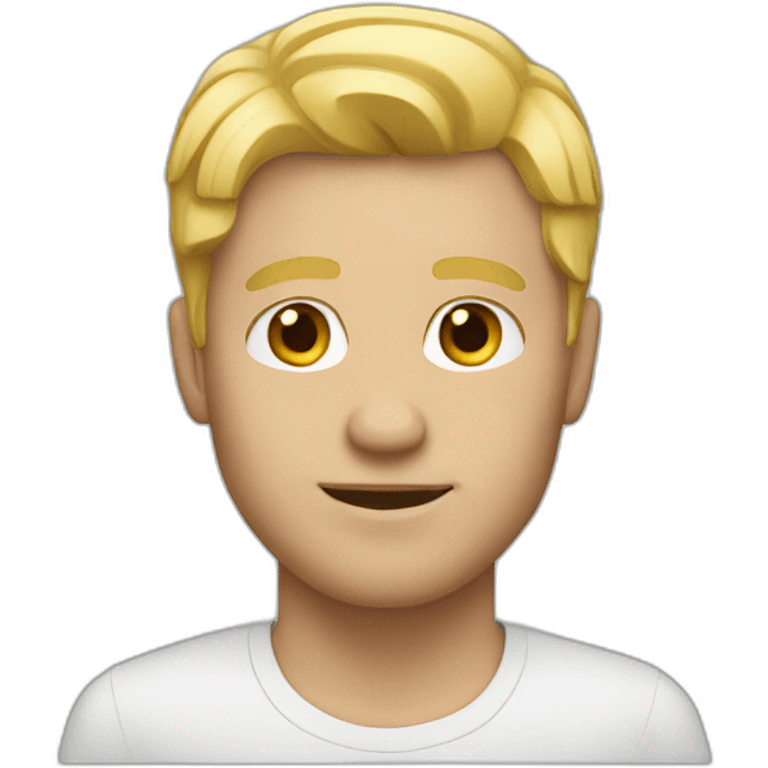 white man with blond hair emoji