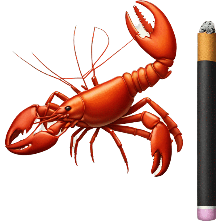 Lobster with a cigarette  emoji