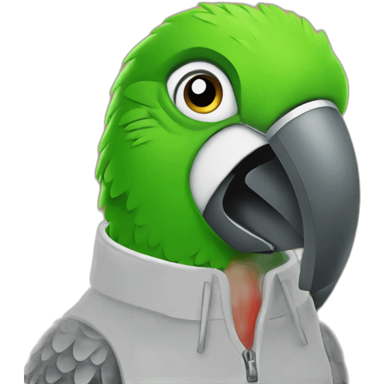 Parrot talk to phone emoji