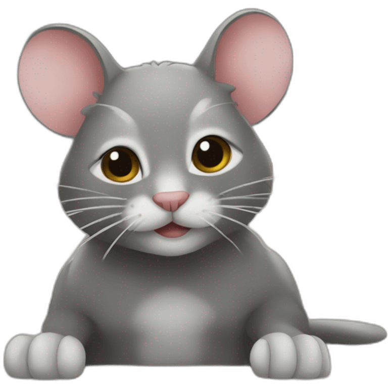 Raton laveur qui lave un chat emoji