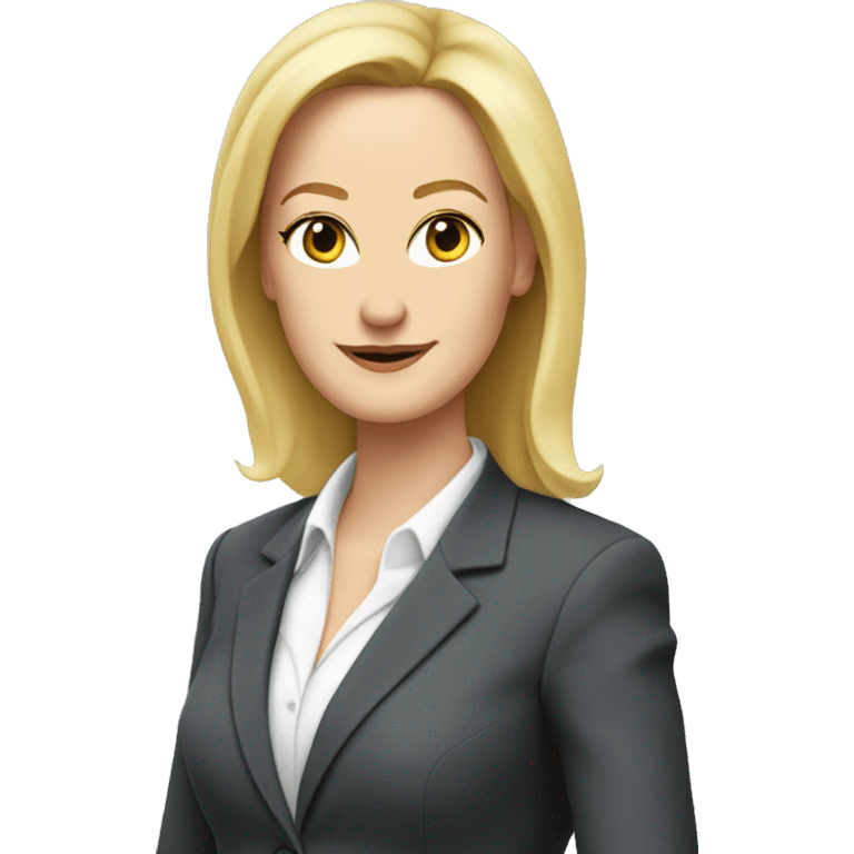 Angela Kinsey in suit emoji