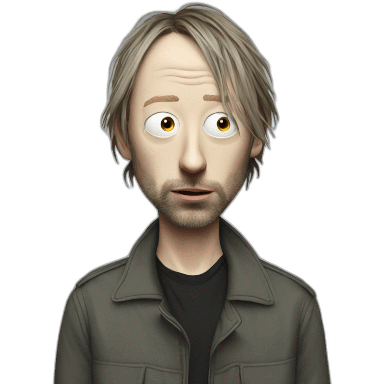 Thom Yorke head droopy eye emoji