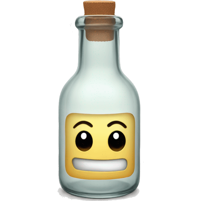 glass bottle with message emoji