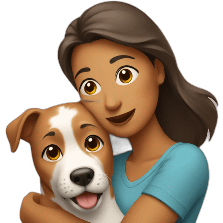 A mother with a dog emoji