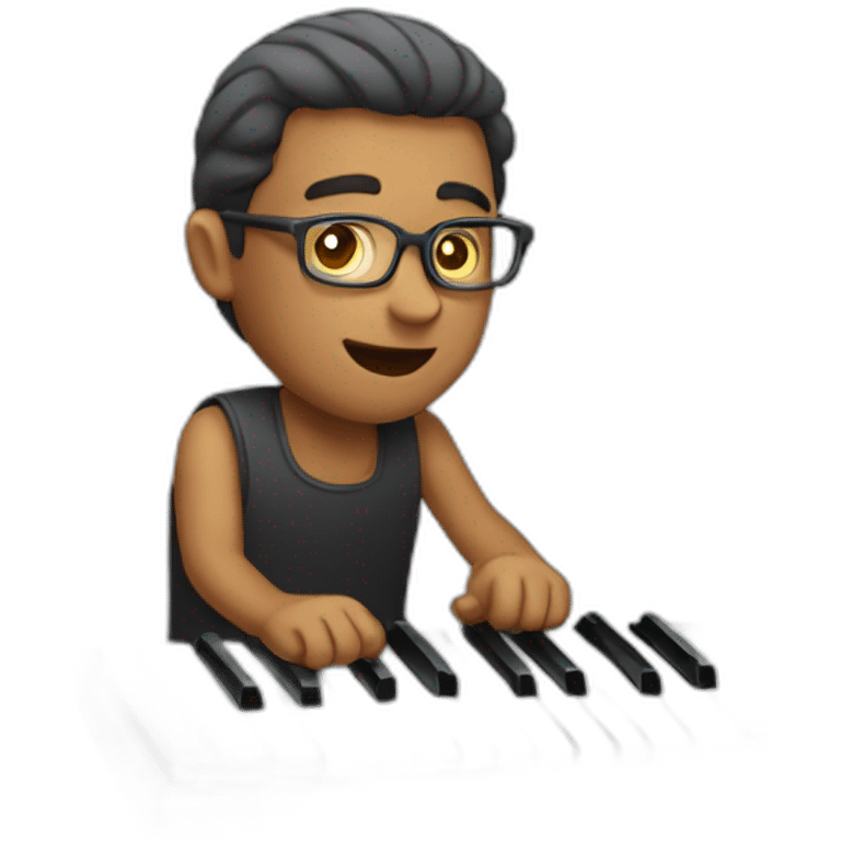 man play on keyboard emoji