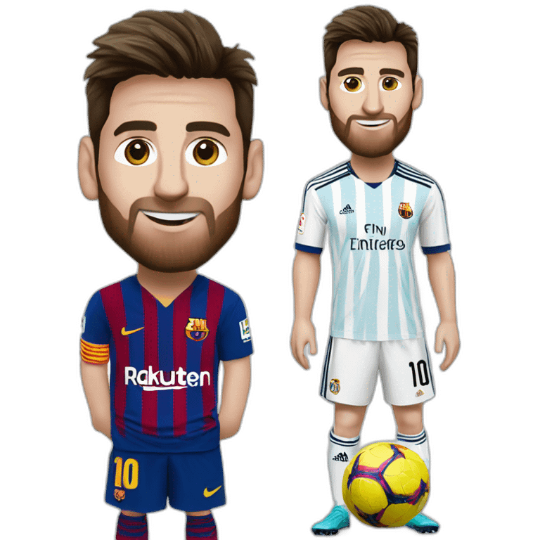 Messi with réal Madrid emoji