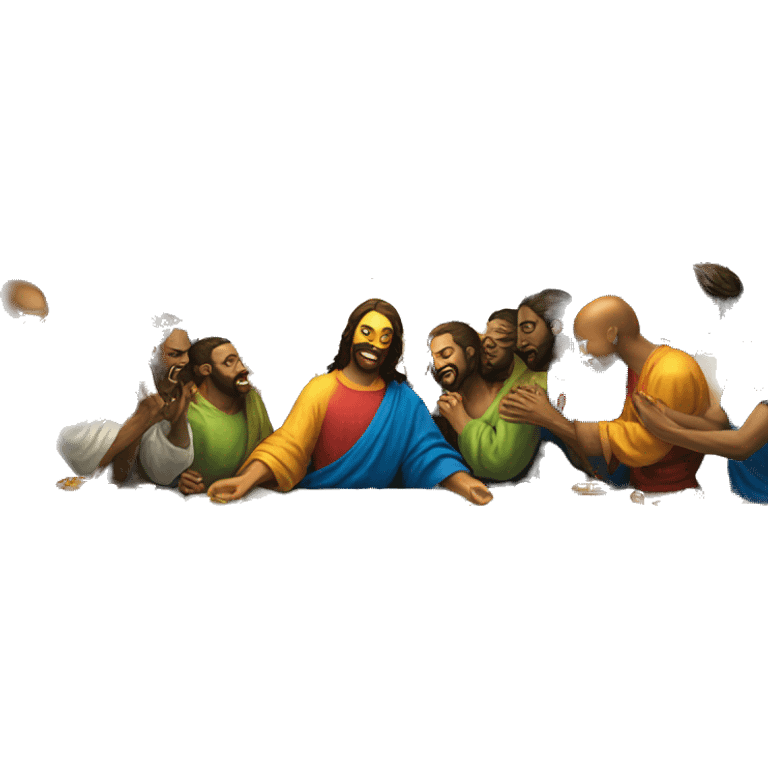 Gold the last supper art emoji