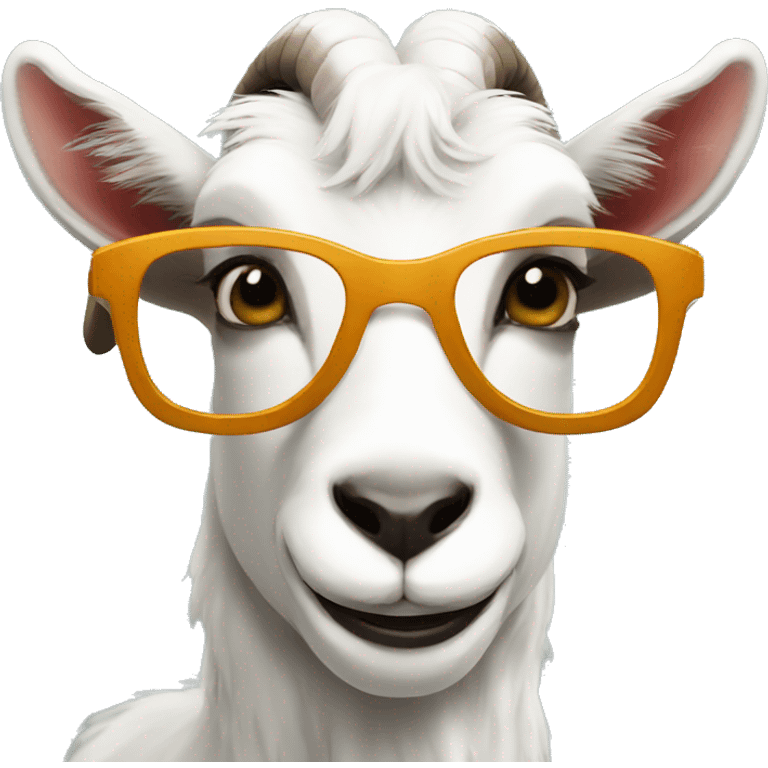 cool goat with glasses emoji