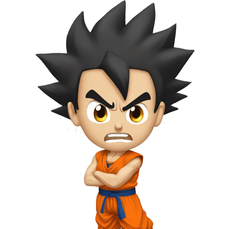 Goku angry and ready for a fight  emoji