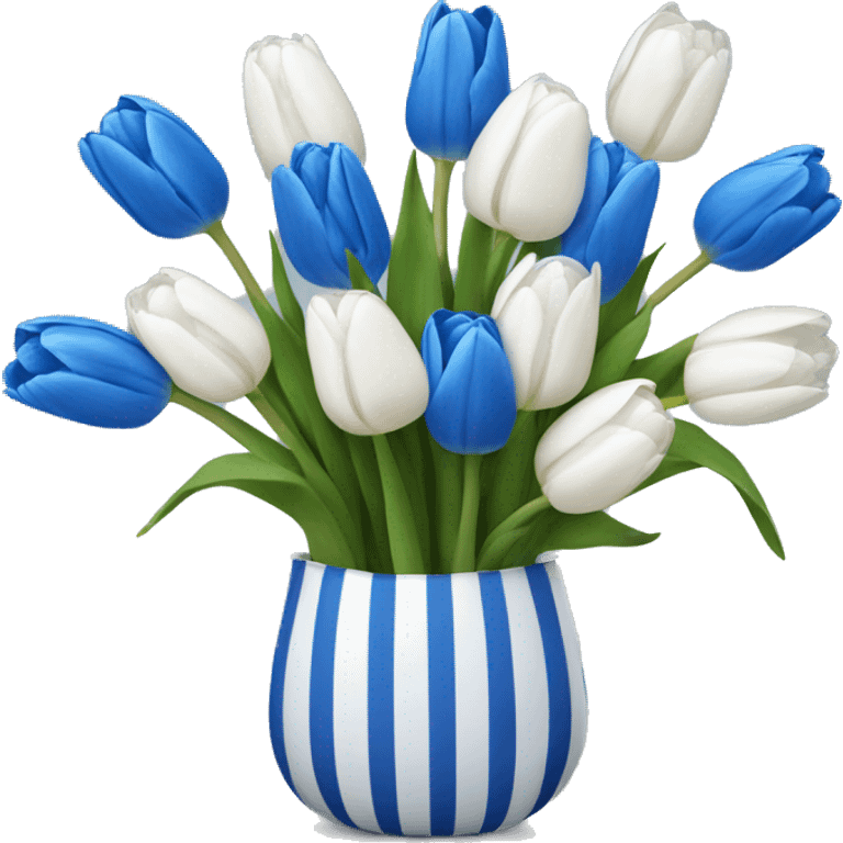 Bundle of blue and white tulips emoji