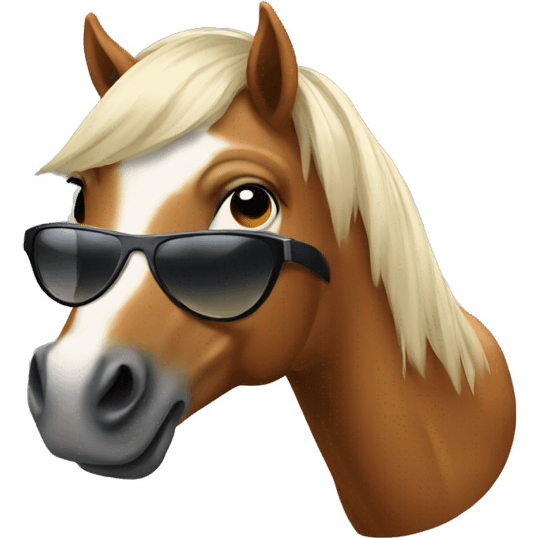 Horse with sunglasses emoji