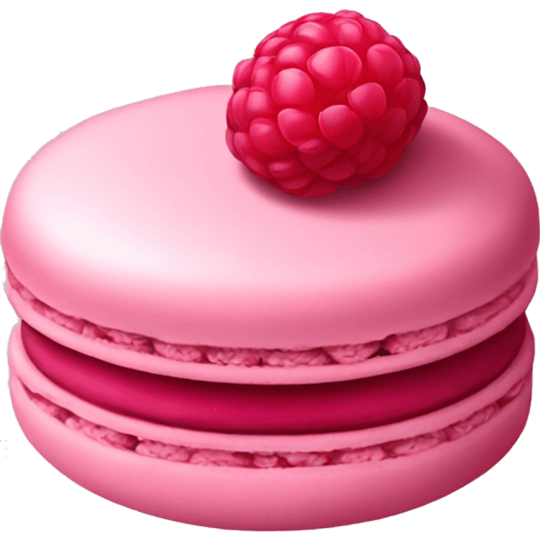 raspberry macaron emoji