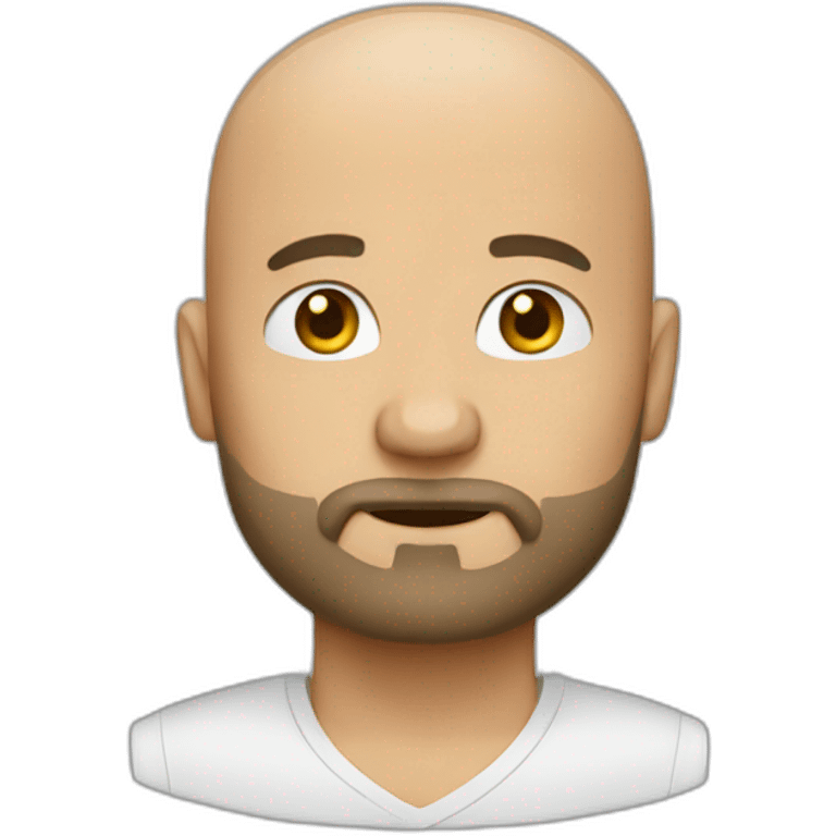 Bald man with beard emoji