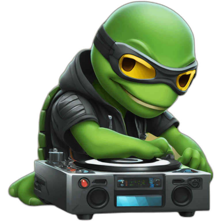 Dj turtle ninja emoji