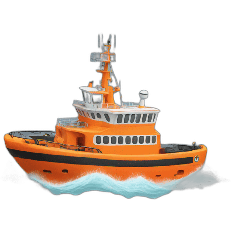 orange rescue ship emoji