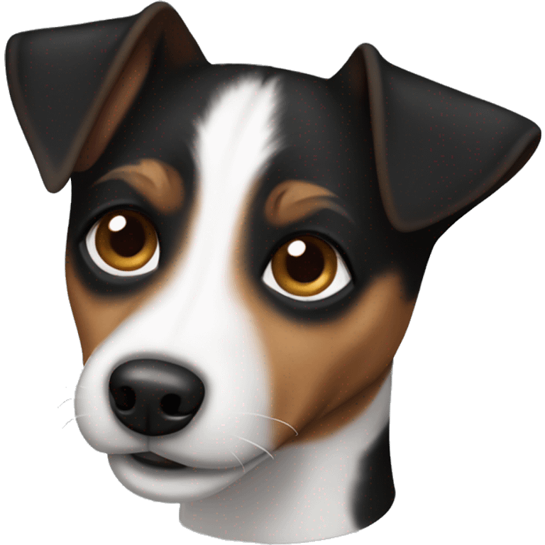 Black and brown jack russell emoji